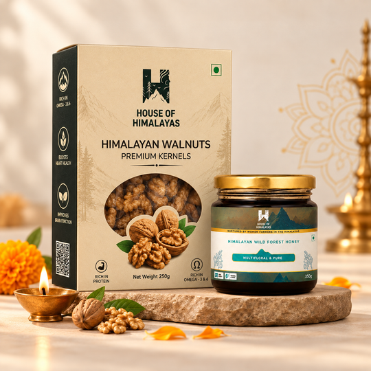 Himalayan Wild Forest Honey + Premium Walnut Kernels Combo