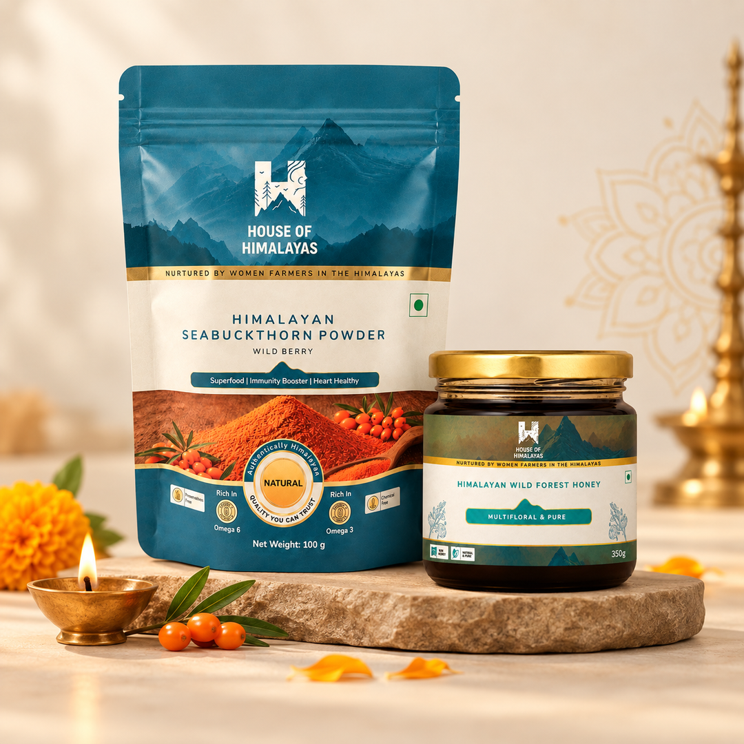 Himalayan Seabuckthorn Powder + Wild Forest Honey Combo