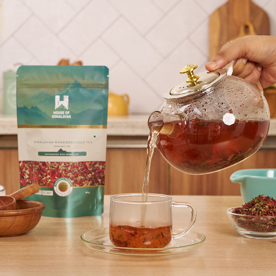 Himalayan Rhododendron Tea: Himalayan Wildflower Elixir, Caffeine-Free Energy Booster