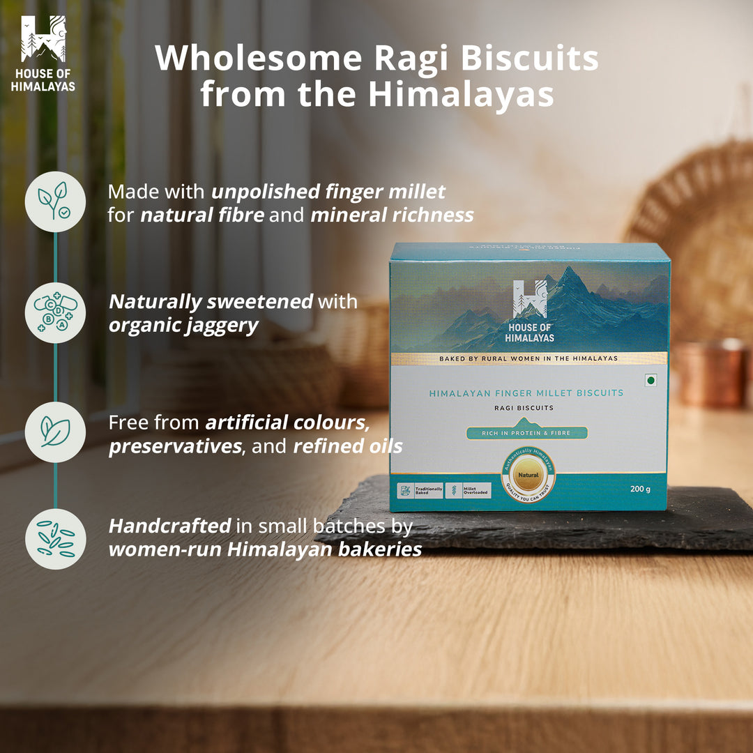 Himalayan Finger Millet Biscuits (Ragi Biscuits)