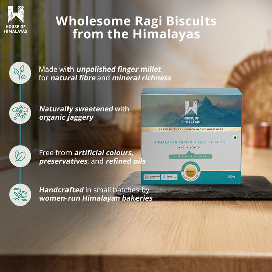 Himalayan Finger Millet Biscuits (Ragi Biscuits)