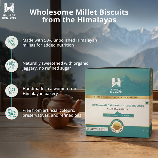 Himalayan Barnyard Millet Biscuits (Jhangora Biscuits)