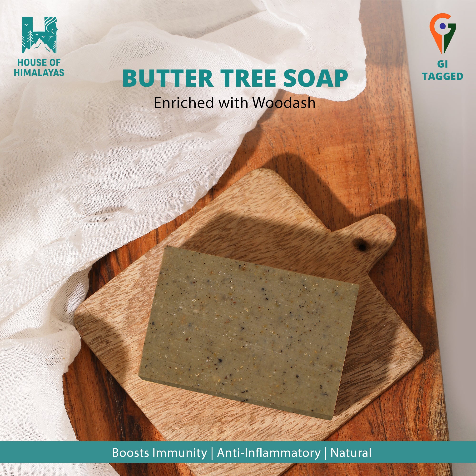 Himalayan Butter Tree Soap (Chyura Soap) - Nettle & Woodash
