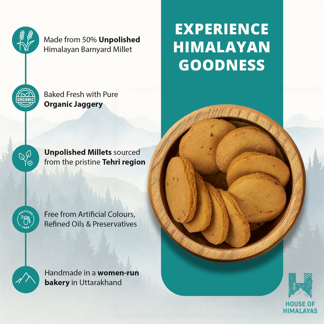Himalayan Barnyard Millet Biscuits (Jhangora Biscuits)
