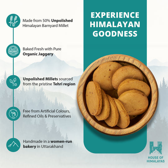Himalayan Barnyard Millet Biscuits (Jhangora Biscuits)