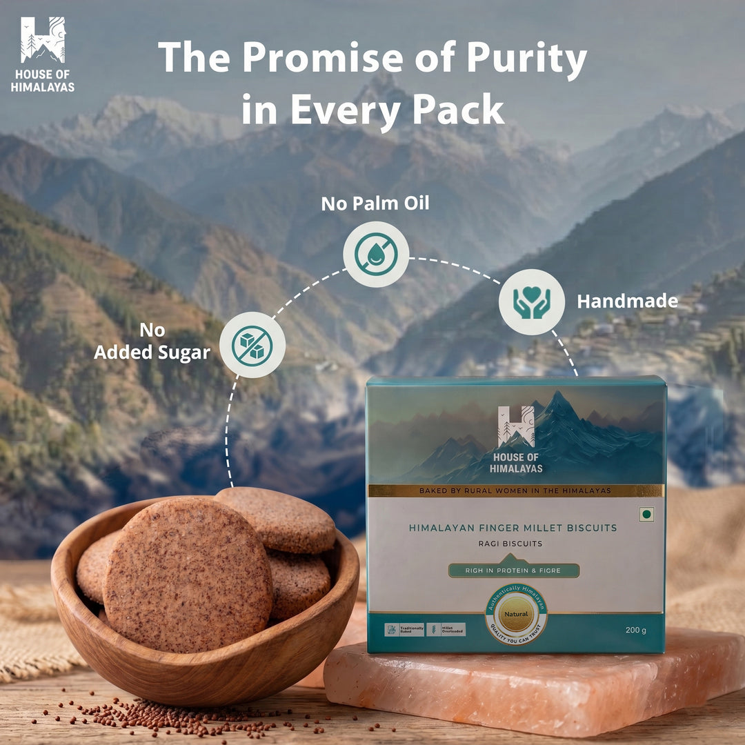 Himalayan Finger Millet Biscuits (Ragi Biscuits)