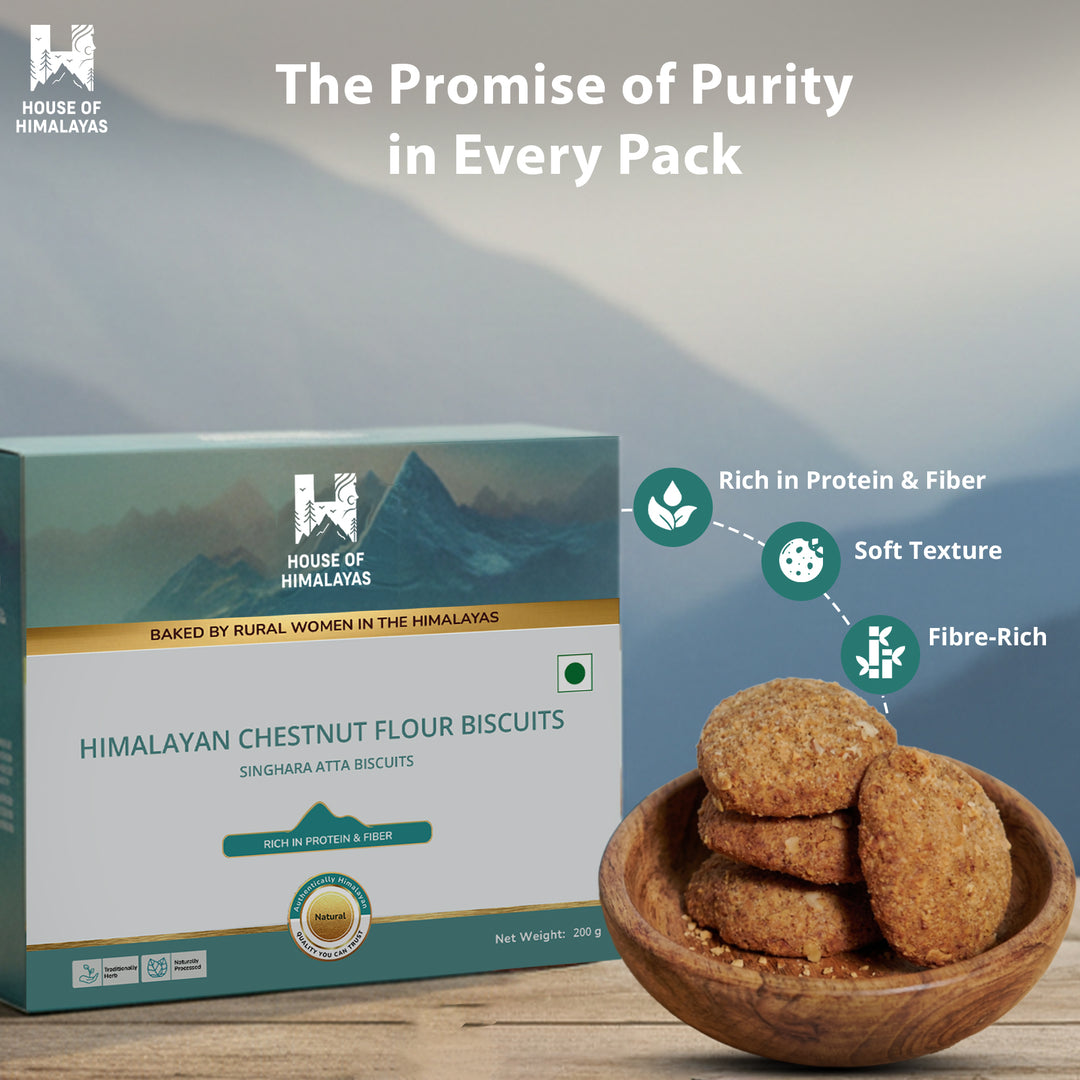 Himalayan Singhara Atta Biscuits