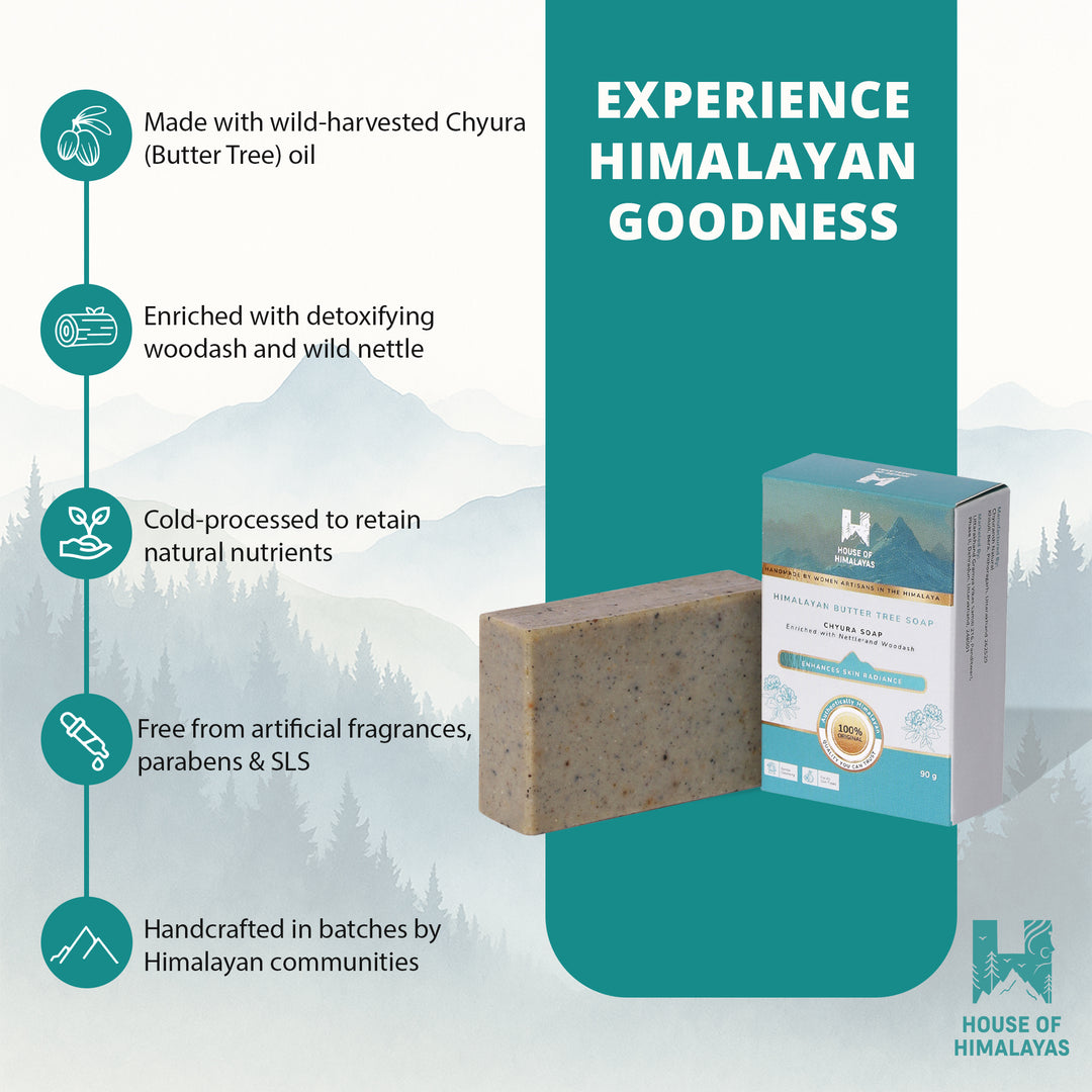 Himalayan Butter Tree Soap (Chyura Soap) - Nettle & Woodash