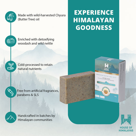 Himalayan Butter Tree Soap (Chyura Soap) - Nettle & Woodash