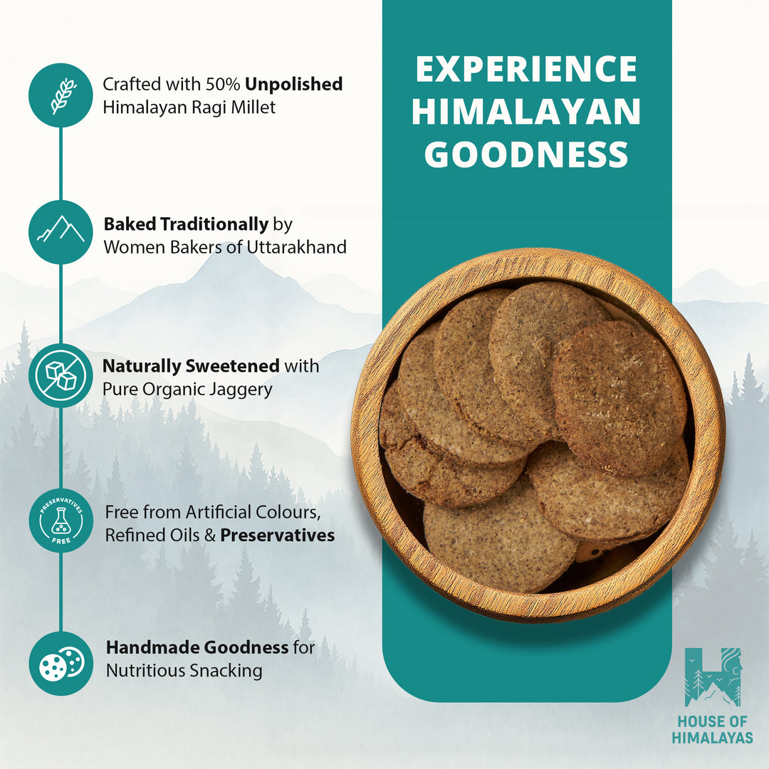 Himalayan Finger Millet Biscuits (Ragi Biscuits)