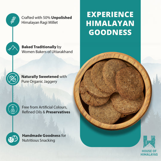 Himalayan Finger Millet Biscuits (Ragi Biscuits)