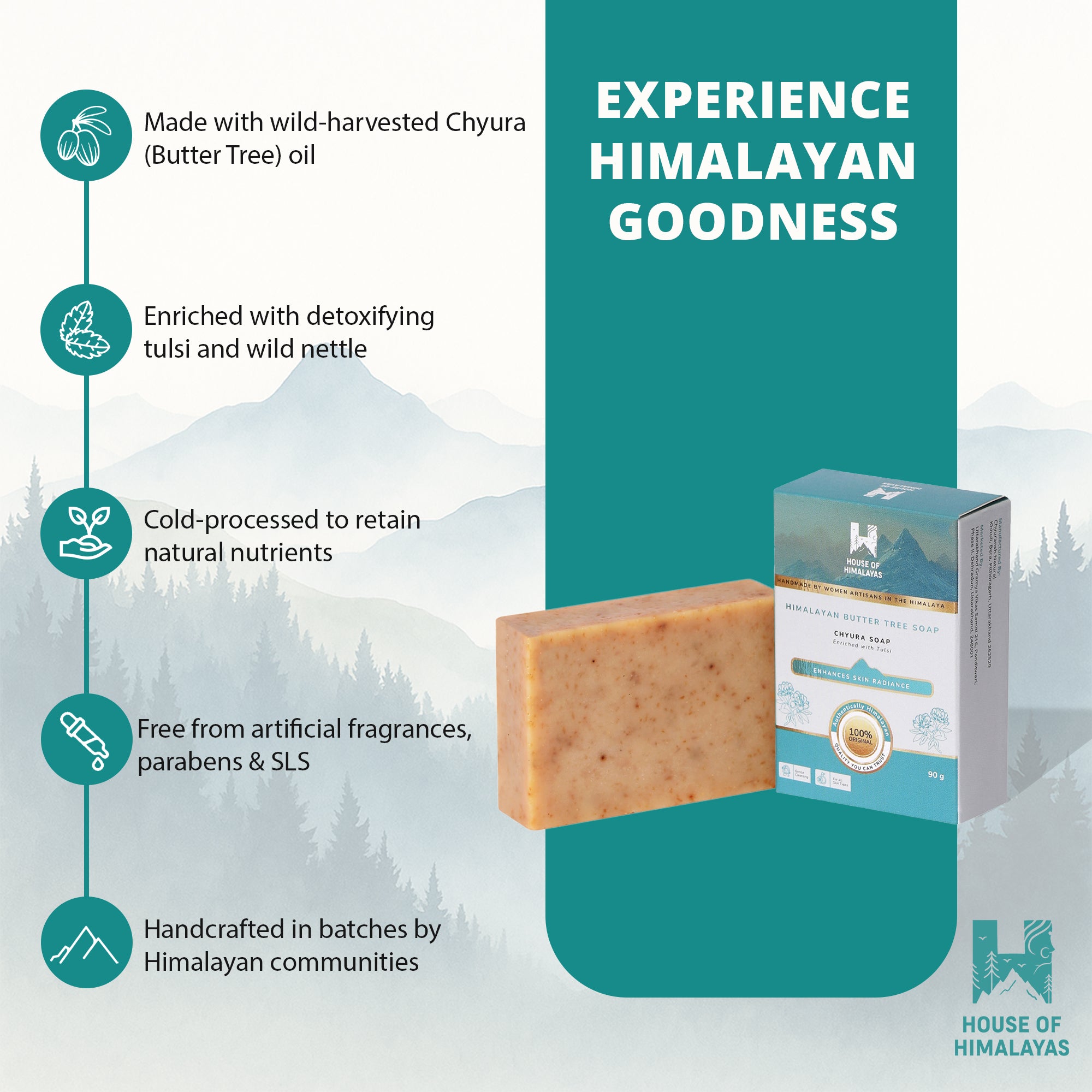 Himalayan Butter Tree Soap (Chyura Soap) - Tulsi