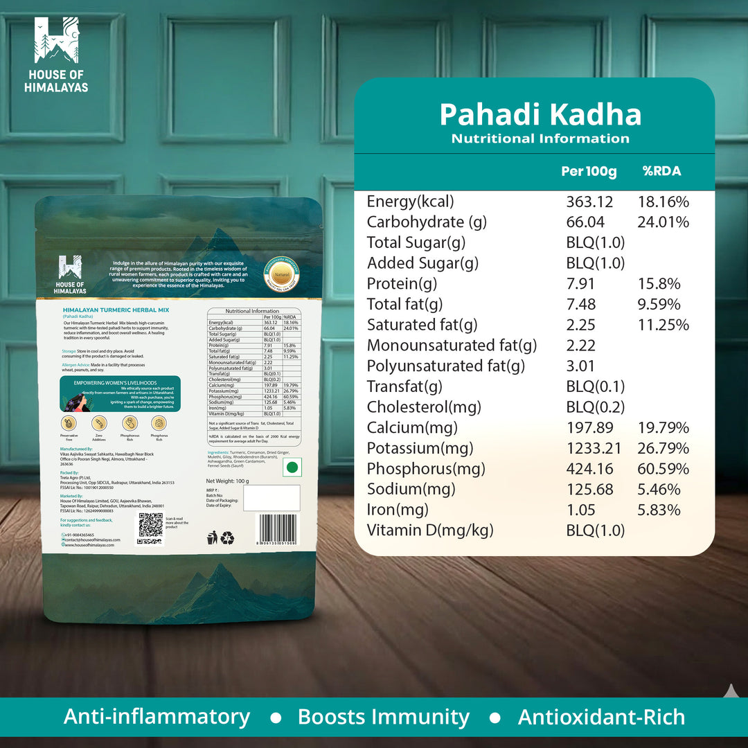 Himalayan Turmeric Herbal Mix (Pahadi Kadha)