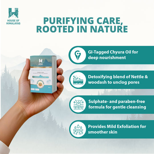 Himalayan Butter Tree Soap (Chyura Soap) - Nettle & Woodash