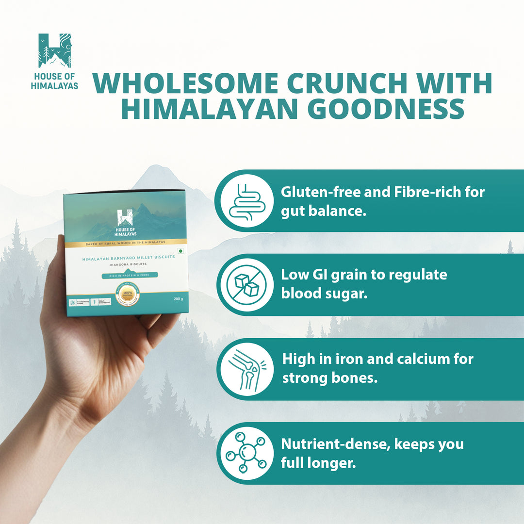 Himalayan Barnyard Millet Biscuits (Jhangora Biscuits)