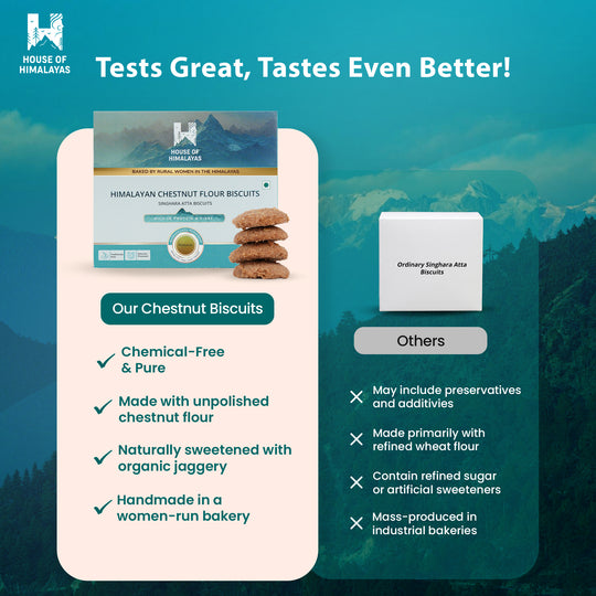 Himalayan Singhara Atta Biscuits