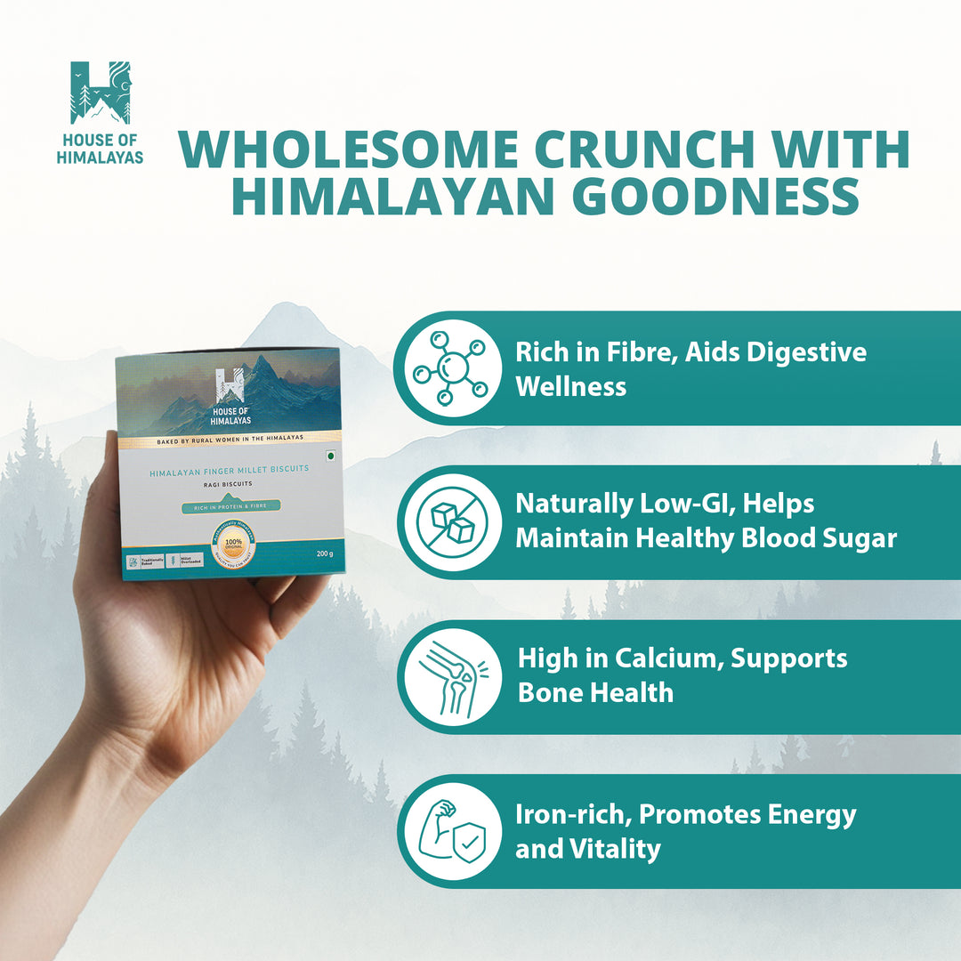 Himalayan Finger Millet Biscuits (Ragi Biscuits)