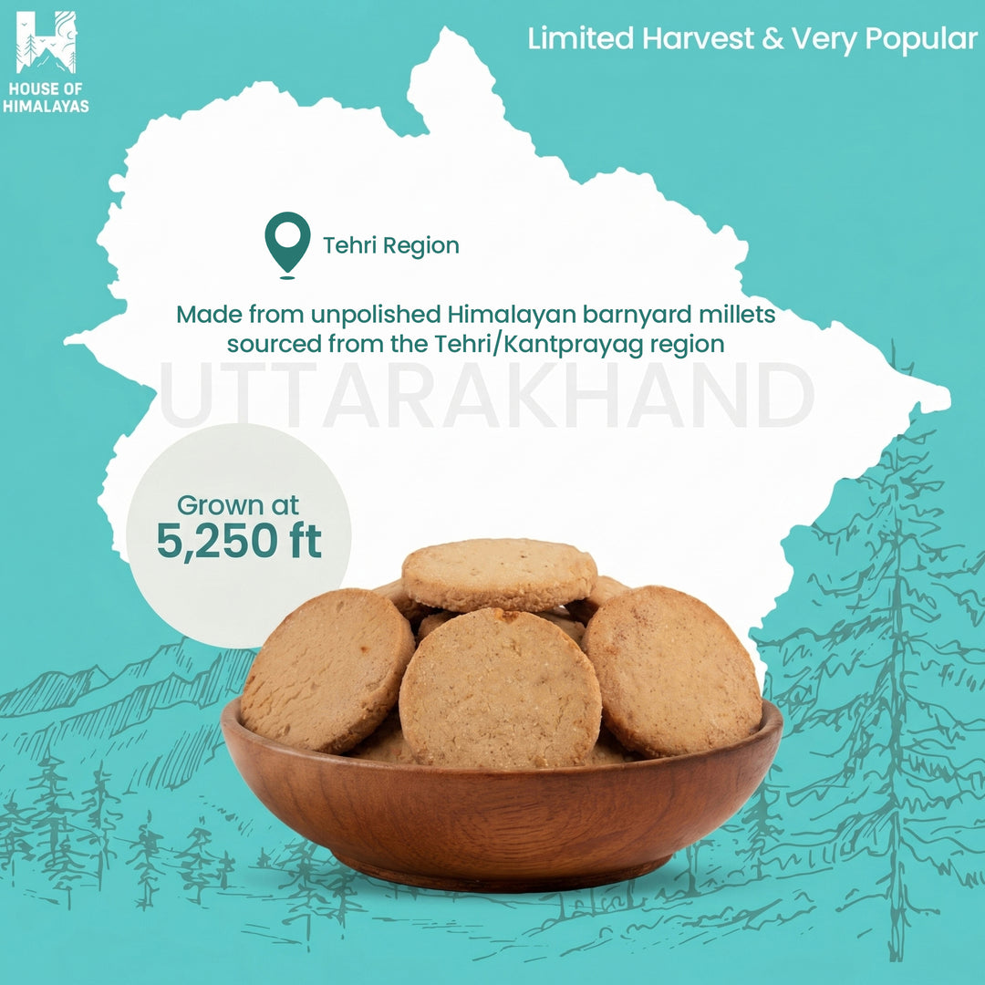 Himalayan Barnyard Millet Biscuits (Jhangora Biscuits)