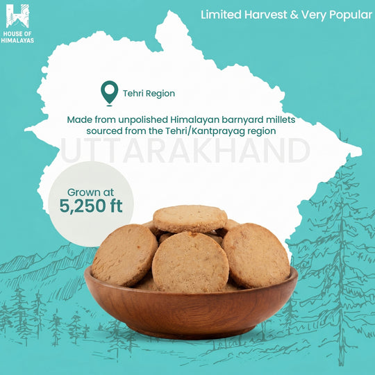 Himalayan Barnyard Millet Biscuits (Jhangora Biscuits)