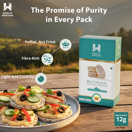 Himalayan Multigrain Red Rice Crackers