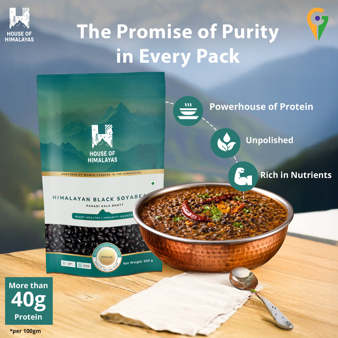Himalayan Black Soyabeans (Pahadi Kala Bhatt)