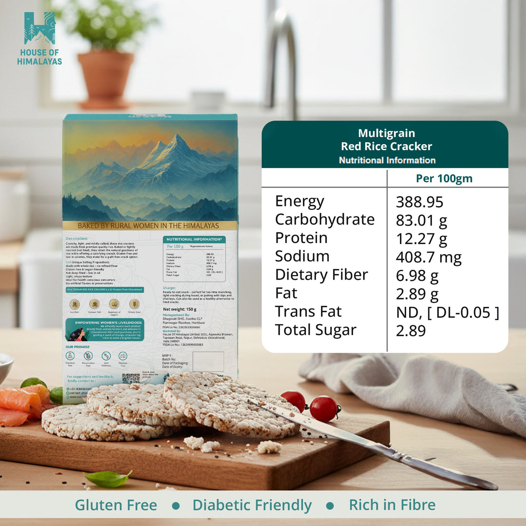 Himalayan Multigrain Red Rice Crackers