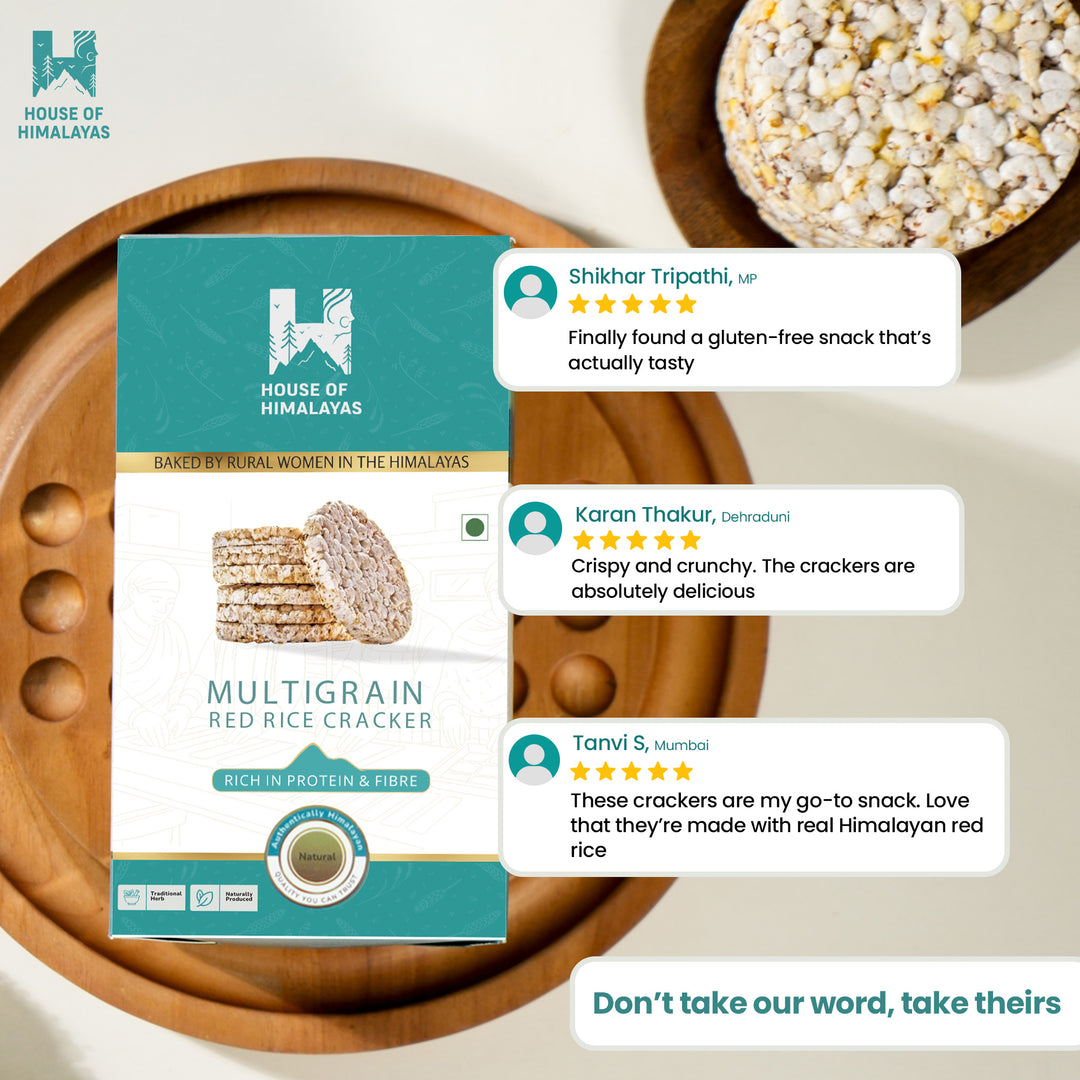 Himalayan Multigrain Red Rice Crackers