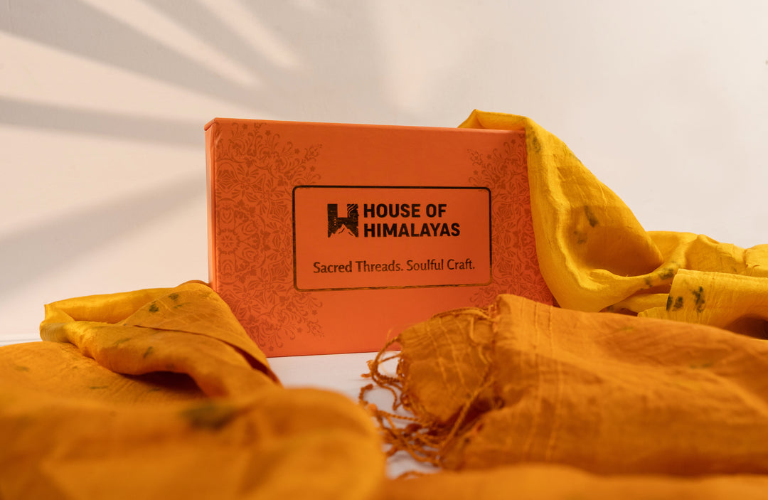 Himalayan Eco Printed Badrinath Stole