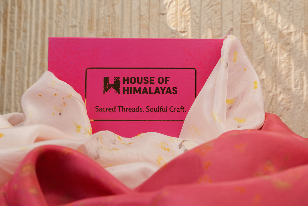 Himalayan Eco Printed Yamunotri Stole