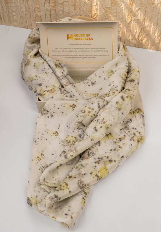 Himalayan Eco Printed Gangotri Stole