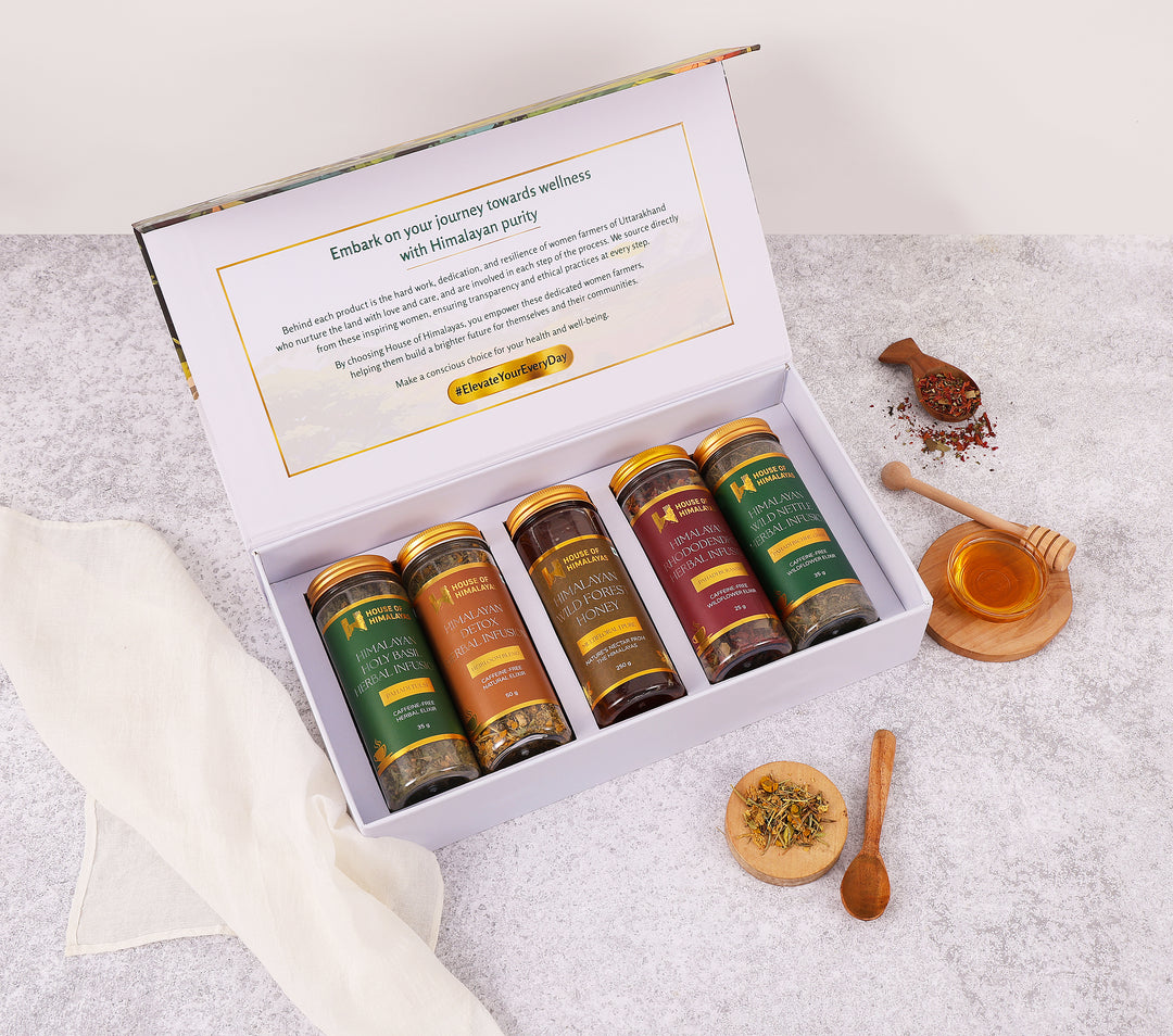 Himalayan Assorted Herbal Infusions & Honey Collection Box