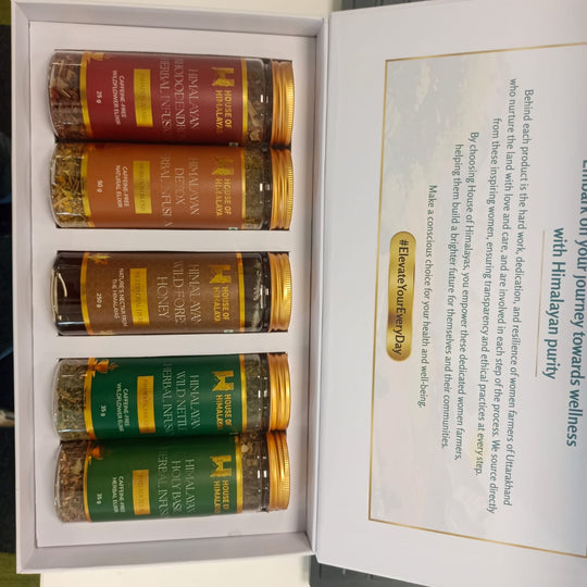 Himalayan Assorted Herbal Infusions & Honey Collection Box