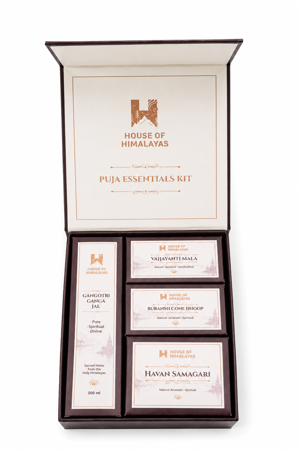 Puja Essentials Kit + Himalayan Wild Forest Honey + A2 Badri Cow Ghee Combo